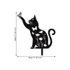 Cat Decorative Garden Stake Lawn Ornament Gift Outdoor Animal Decor Silhouette Yard for Festival
