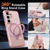 For Samsung Galaxy S24+ Magnetic Case Kickstand TPU PC Shockproof Phone Back Cover