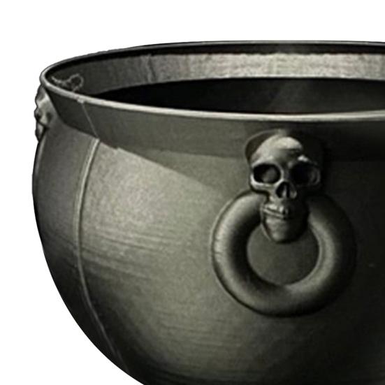 Хэллоуин Ведьмин Котел Котел Конфетница Пластиковый Большой Черный Котел Ведро Украшение Угощение Вечеринка Принадлежности