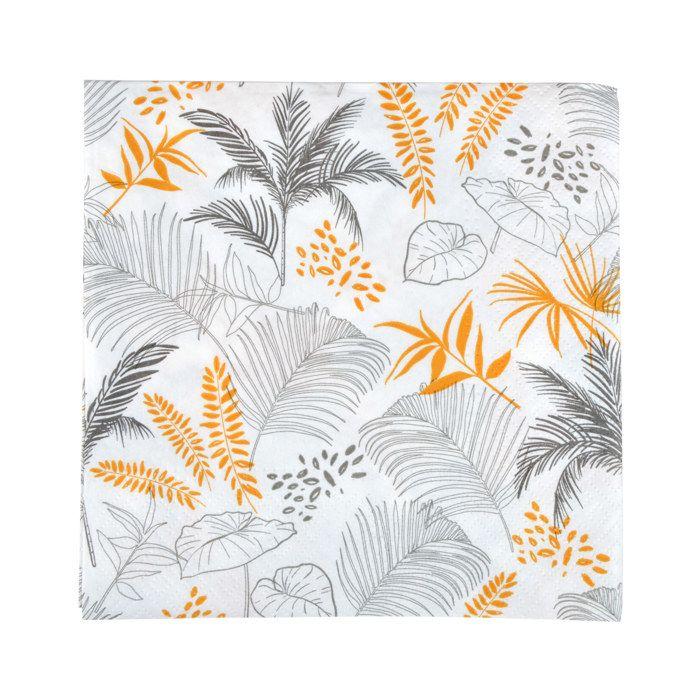 Lot de 20 serviettes en papier 33 x 33 cm Exotic mood