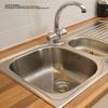 Stainless Steel Sink Strainer Basket Thickening Design Rubber Stopper Sink Strainer Silver Drain Strainer Restaurant