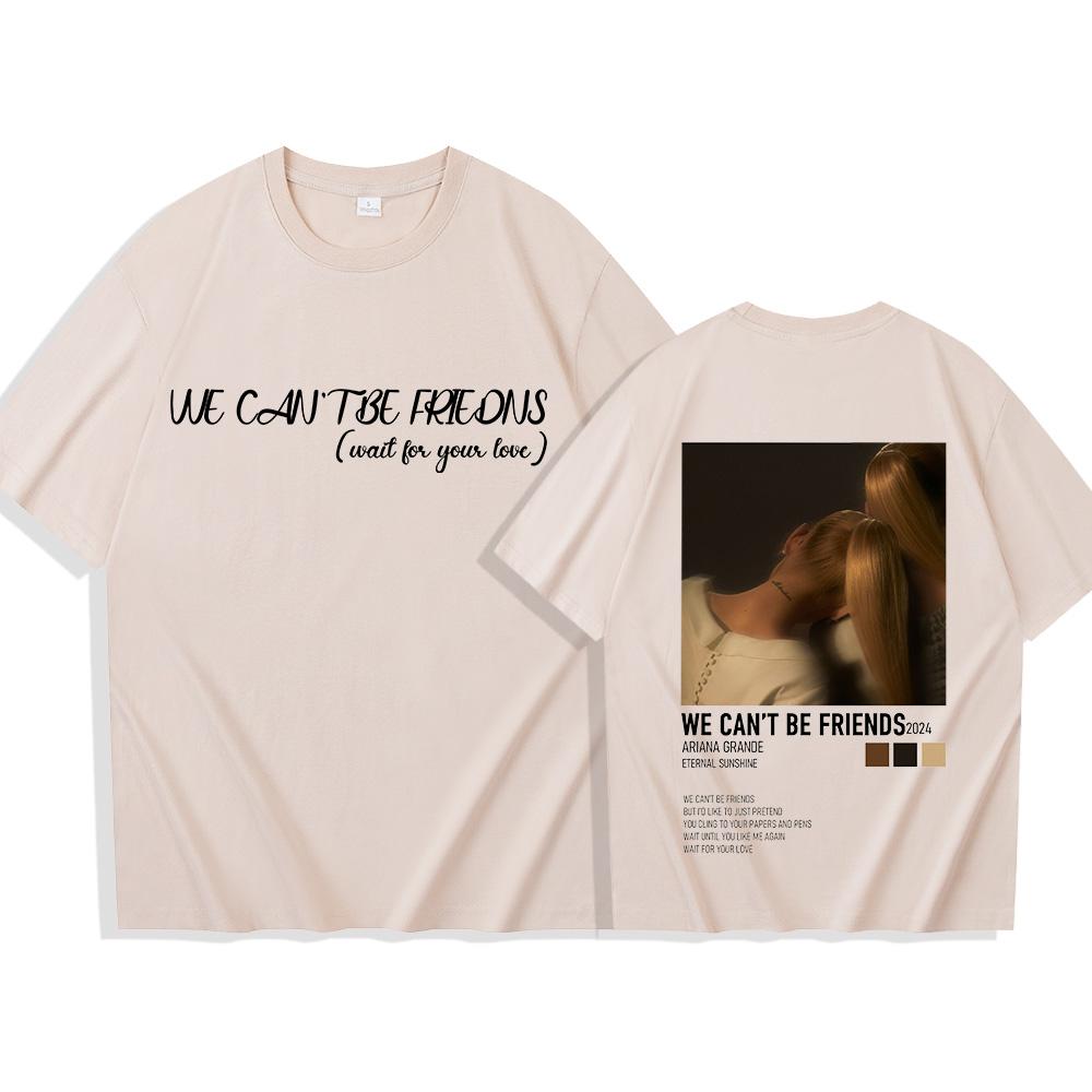 Футболки Ariana Grande We Can't Be Friends Унисекс Харадзюку Круглый вырез Короткий рукав Подарок фанатам Новые футболки