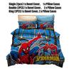 Комплект постельного белья с цифровой печатью Человек-паук, флисовый комплект из трех предметов