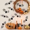 12Pcs Halloween 3D Bat Decoration Spooky Black Bat Ornament Home Office Bathroom