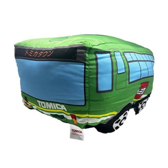 Tomica Official Oversized Plush Toy Big Cushion, Approx. 42cm, (Green)