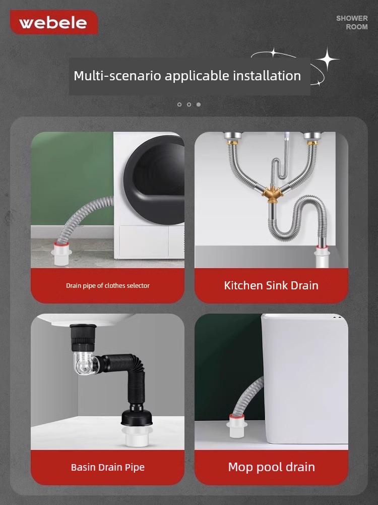 Silicone Floor Drain Odor Preventer 75 Downcomer Anti-Odor Handy Gadget Kitchen Bathroom Sealed Anti-Overflow Underwater Water Pipe Connector