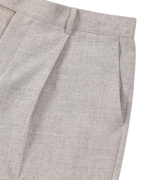 PRAIRIE [Summer] Like Linen Wide Slacks (Beige)