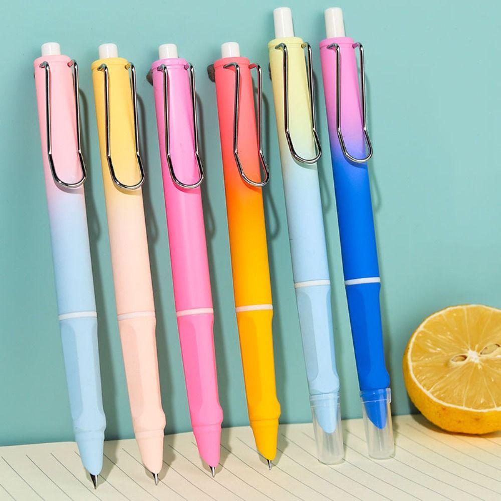 5PCS Students Gift Converter Filler Retractable Gradient Color 0.38mm Ink Pen Fountain Pen EF Nib