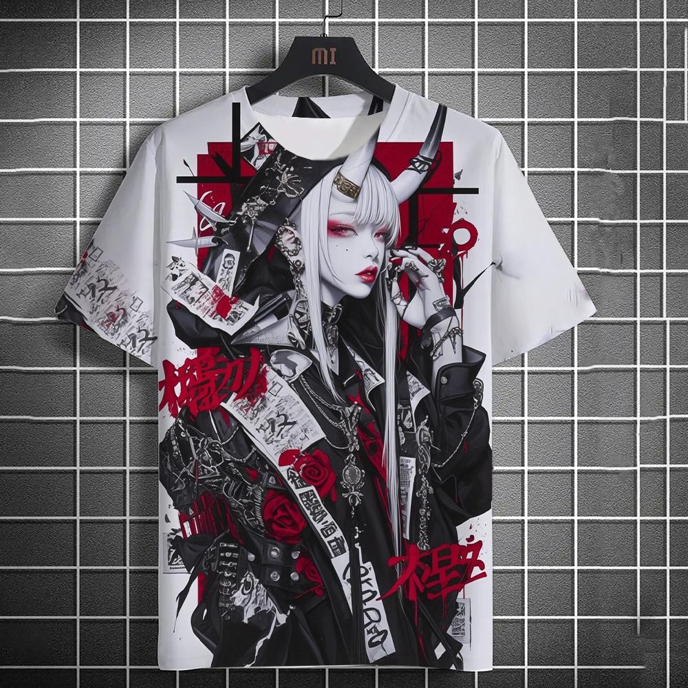 Мужская и женская летняя мода 3D-печать японское аниме печать футболка повседневная круглый вырез повседневный короткий рукав