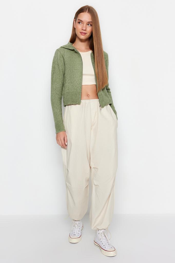 Женский модный новый кардиган мятный вязаный кардиган с капюшоном из букле