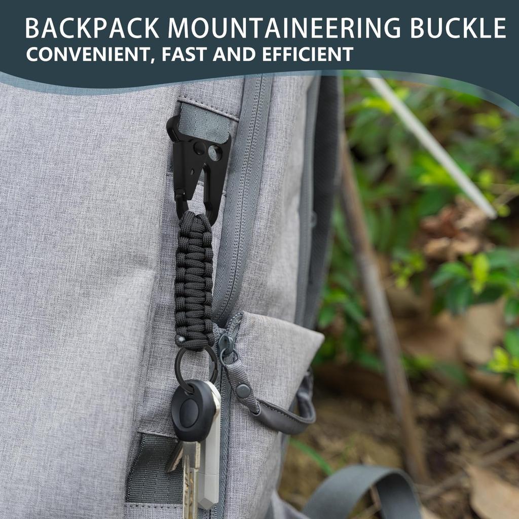 12-Pack tactical spring buckle set, 1-inch zinc alloy quick buckle, for umbrella ropes, necklaces, car keys, outdoor backpacks and modular equipment