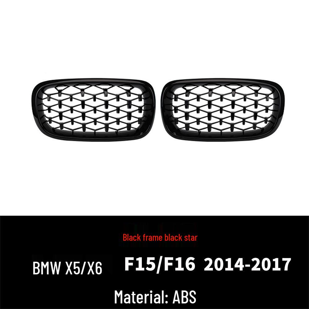 Совместимая черная решетка радиатора "ноздри" для BMW X5/X6 F15/F16 (2014-2017).