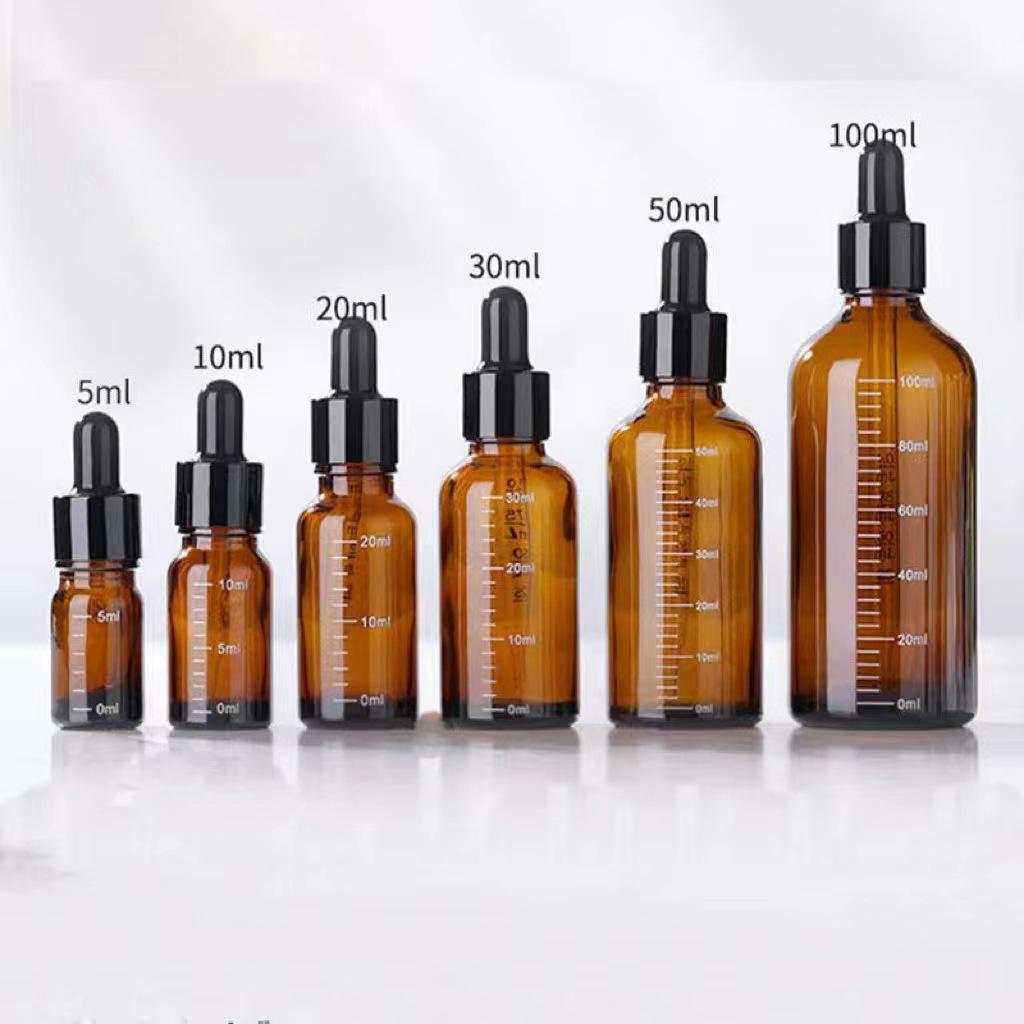 Флакон для эфирного масла из коричневого стекла с капельницей, 10 мл/30 мл, косметический флакон