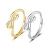 Модное женское кольцо с символом бесконечности и открытым дизайном, регулируемое - Европейский и американский стиль