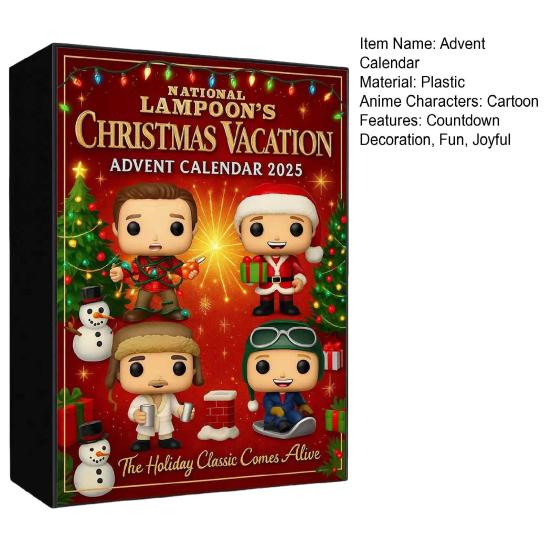 Рождественские каникулы Адвент-календарь 2025 24-дневный календарь обратного отсчета с 24 коллекционными фигурками кукол