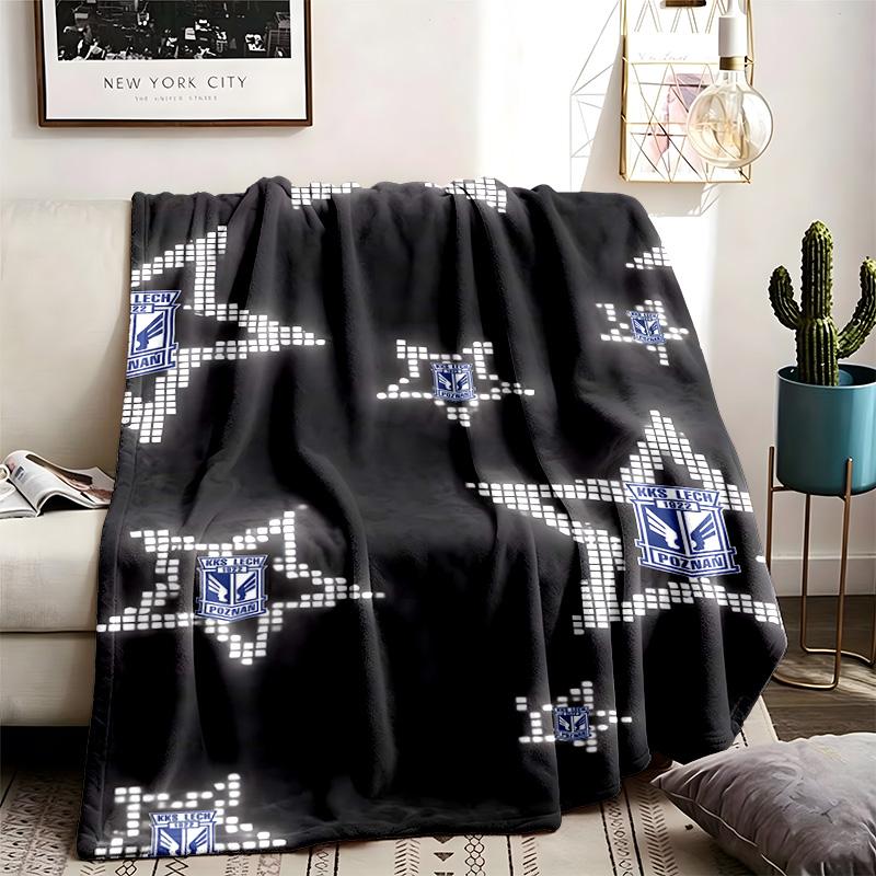 KKS Lech Poznan Theme Blanket Suitable For Beds Sofas And Camping Perfect For Both Men And Women Comfortable Bedding All Year Round