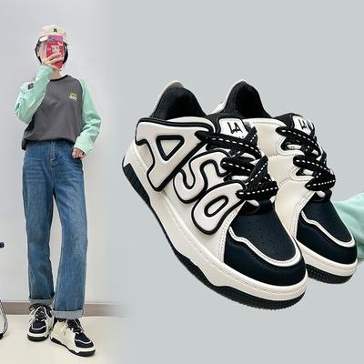 INS Белая обувь для студентов Корейский стиль Женская модная Осенняя Новая Обувь на платформе с увеличением высоты Дышащая Повседневная обувь Уличный Zy