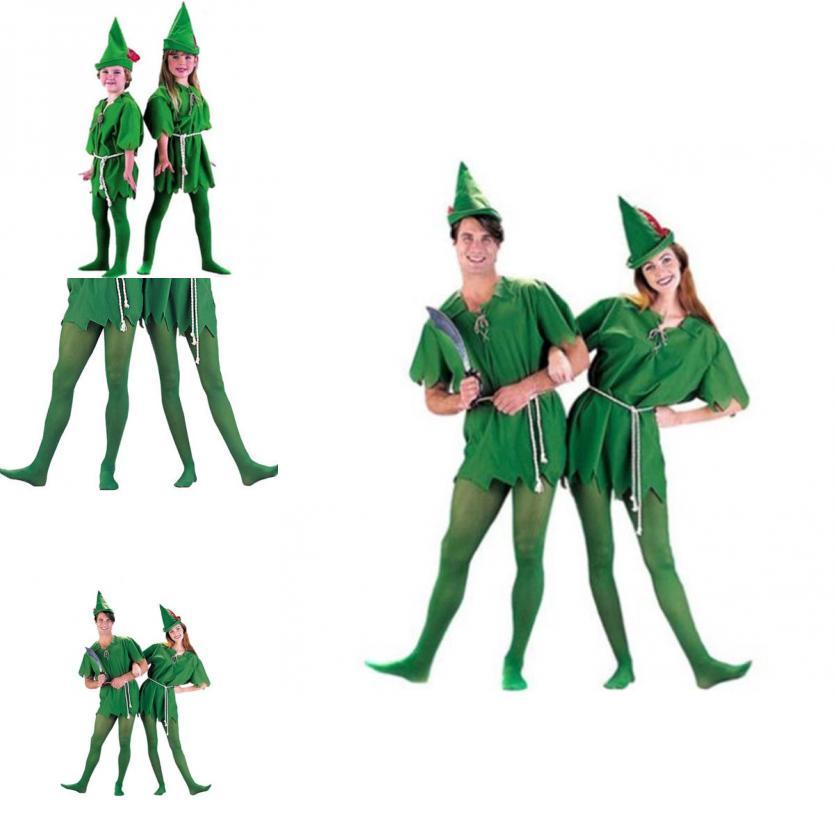Костюм Питера Пэна и Робин Гуда премиального качества для мужчин и женщин, унисекс, для вечеринок