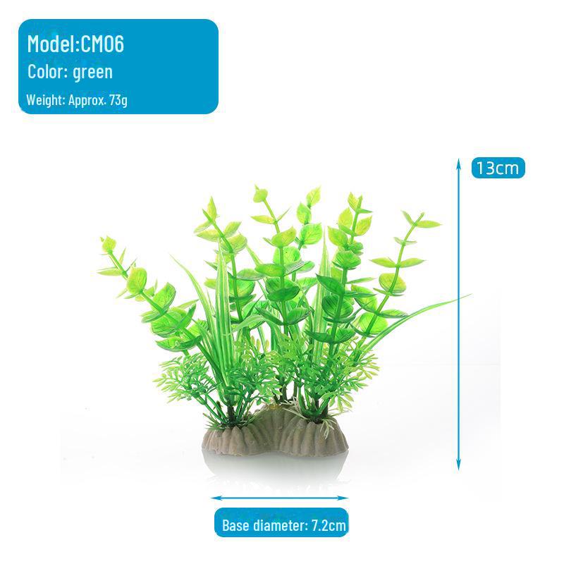 Desktop Aquarium Decoration: CM Series Plastic Water Plants