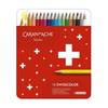 Caran Swisscolor Colored Set In a Tin d'Ache 1284-718 Oil-Based Pencils, 18-Color