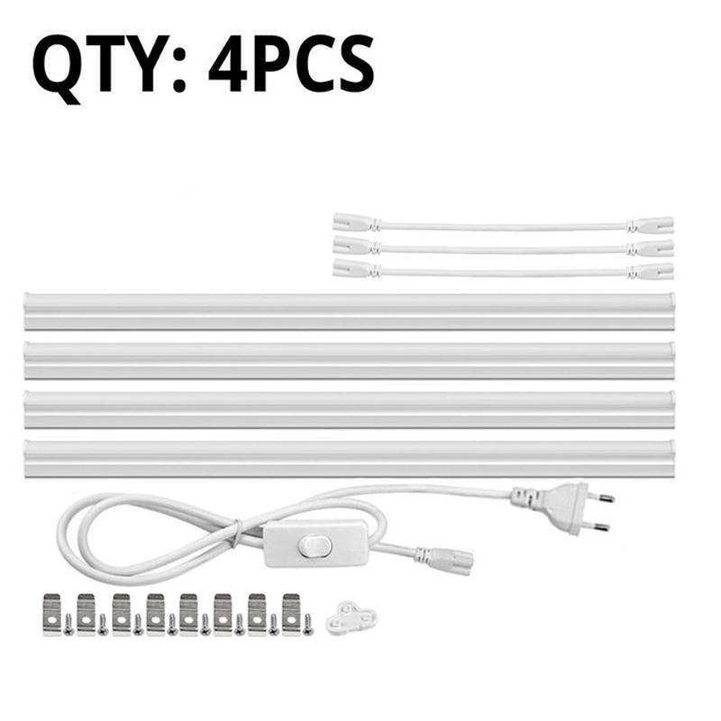 Светильники для кухни T5 6W 10W Tube Bar Lamp 2835 SMD светодиоды 85-265V Светодиодные лампы для украшения спальни Кнопочный переключатель luminaria с вилкой европейского стандарта