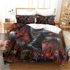 3D динозавры летят на древнем поле битвы комплект постельного белья из 3 предметов микрофибра полиэстер пододеяльник комплект и 2 шт наволочка
