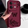Fashion Butterfly Phone Shell For Xiaomi 13T 11T Pro Poco F6 Pro X6 M6 X5 Pro Redmi Note 13 12 11 10 Pro Max Shockproof Soft Matte Silicone Case Cover