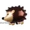 Animal Aluminum Fox Hedgehog Party Decoration Balloon Cartoon Foil Balloon Animal Raccoon Aluminum Film