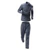 2 шт./компл. Мужской спортивный костюм Стойка-воротник Молния Длинный рукав Пуловер Топы Быстросохнущий Влагоотводящий Комплект брюк для бега Уличный фитнес-костюм