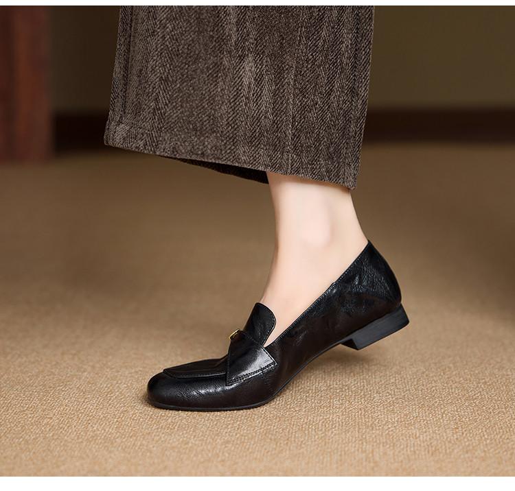 [Top layer sheepskin] 2026 Spring British style commuting loafers