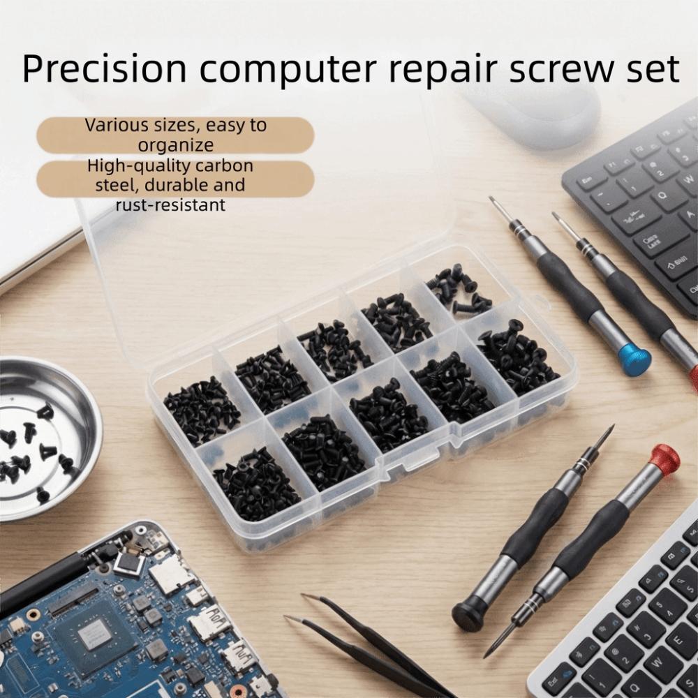 M3 Size Laptop Repair Screws Set M2.5 Size Self-Tapping Screws Assortment Notebook Repair