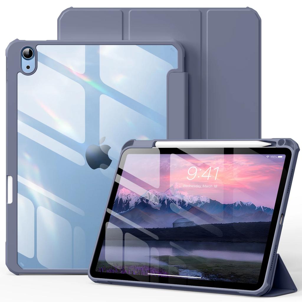 Прозрачная акриловая задняя крышка для iPad Pro Air 13 11 12.9 10 9 8 7 6 5 4-го поколения Mini 6 Мягкое ощущение кожи Ударопрочная защитная крышка