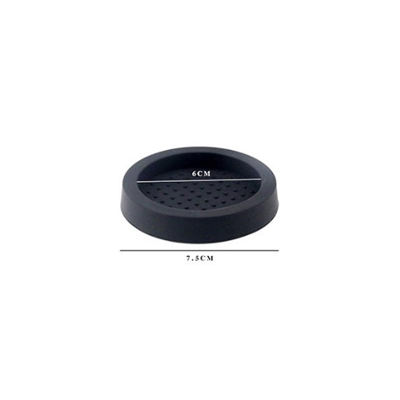 Silicone Non-slip Mat Coffee Tamper Mat Tamping Rest Holder Corner Edge Pad Black Base Office Bar Shop Silicone Espresso Station