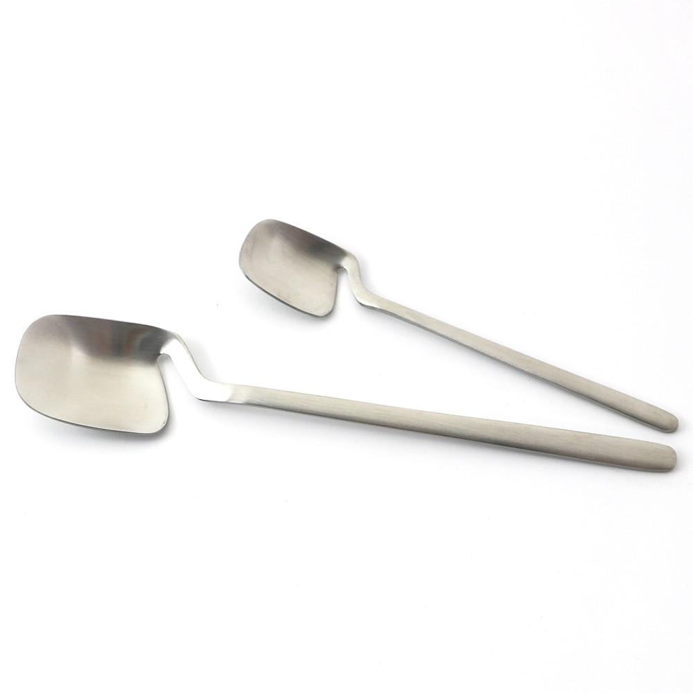 16Pcs Black Cutlery Set Knives Forks Tea Spoons Tableware Set Stainless Steel Matte Dinnerware Set Party Kitchen Silverware Flatware Set