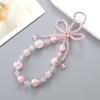 Новый жемчужный бант с бисерной подвеской, брелок для телефона, шнурок на запястье