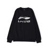 Li Ning Round Neck Printed Pullover Long Sleeve Sweatshirt Men Sweatshirt Black YWDT373-1