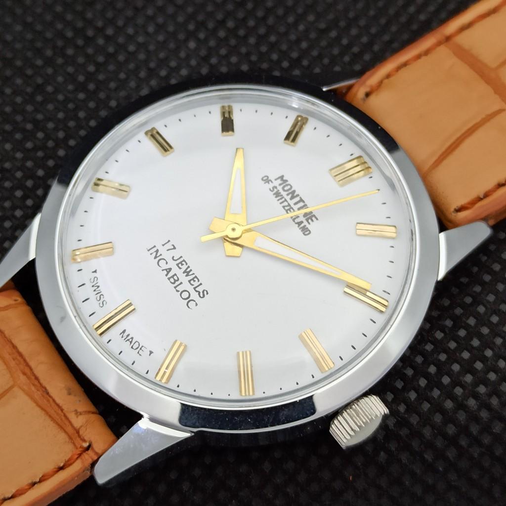 ВОССТАНОВЛЕННЫЕ ВИНТАЖНЫЕ ШВЕЙЦАРСКИЕ МУЖСКИЕ ЧАСЫ MONTINE 17J INCABLOC WINDING a285415-10