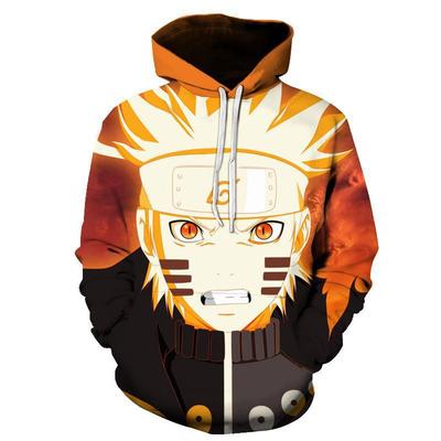 Унисекс толстовка с капюшоном NARUTO Аниме с графическим принтом Уличная одежда Худи для пар Мужские Женские