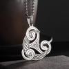 Stainless Steel Celtic Trinity Knot Pendant Witch Knot Moon Necklace