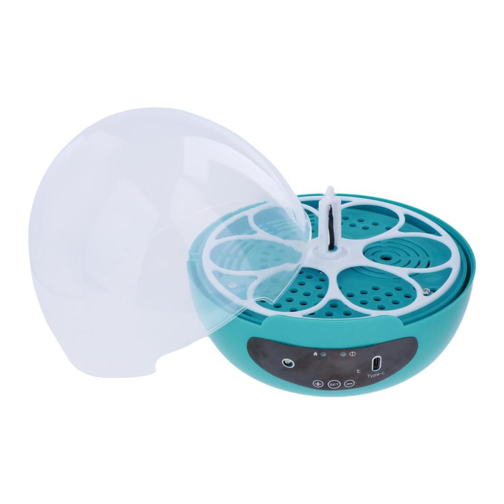 Household Mini Egg Incubator Temperature Control with Light Clear Digital Chicken Hatcher for Duck Bird Chicken Parrot Eggs