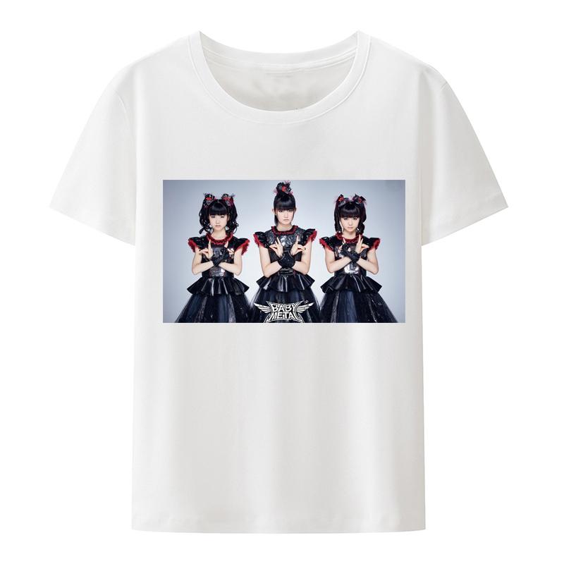 Новое поступление BABYMETAL Heavy Metal Electroacoustic Band Футболка Rock Band Унисекс и для женщин Подарочная футболка для отдыха на улице в стиле хип-хоп Модная футболка
