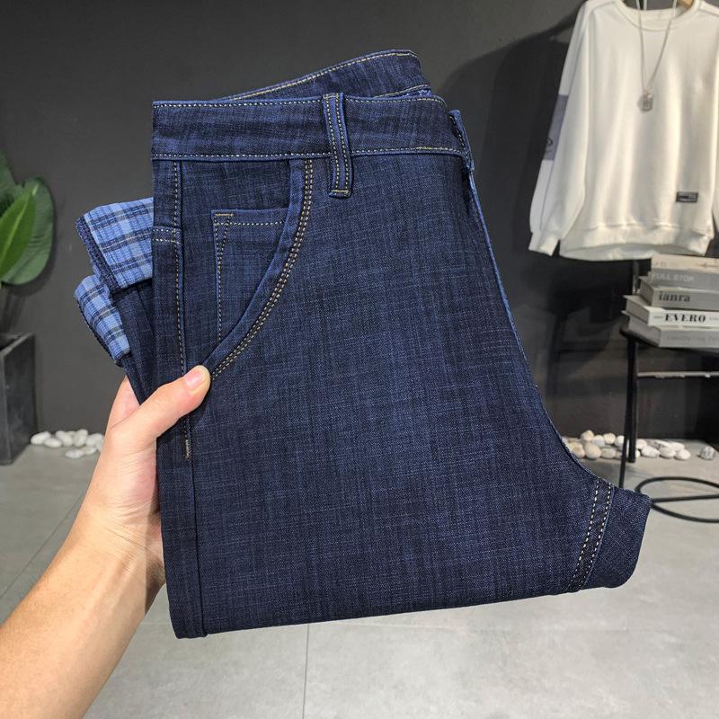 Легкие деловые мужские свободные прямые брюки-трубы, мужские весенние новые обычные эластичные повседневные брюки из мерсеризованного хлопка, мужские брюки