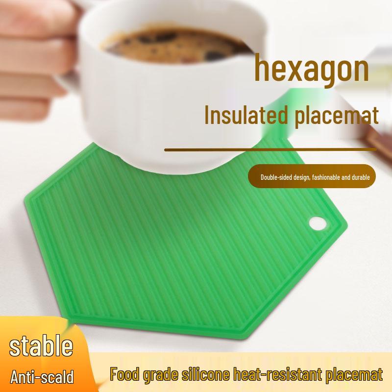 Силиконовые подставки-соты: Термостойкие, Нескользящие, Легко моющиеся, Четырехугольные Кухонные Настольные Коврики.