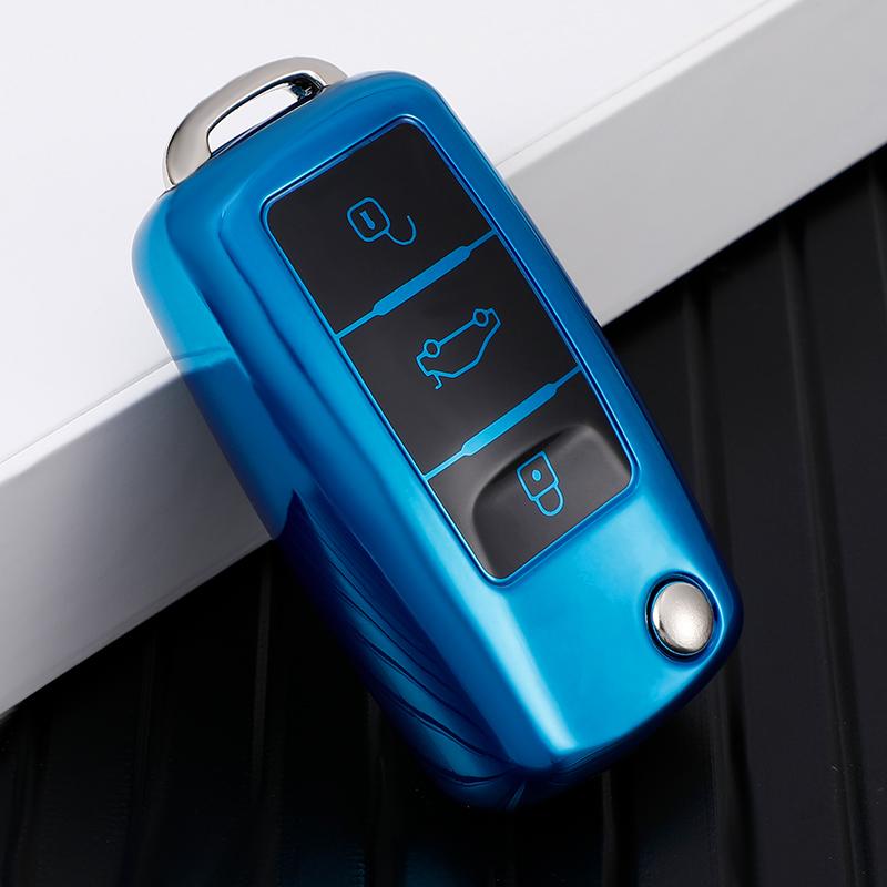 Чехол для ключей из ТПУ для VW Volkswagen Polo Tiguan Passat B5 B6 B7 Golf 4 5 6 MK6 Jetta Lavida для Skoda Octavia, аксессуары для автозащиты