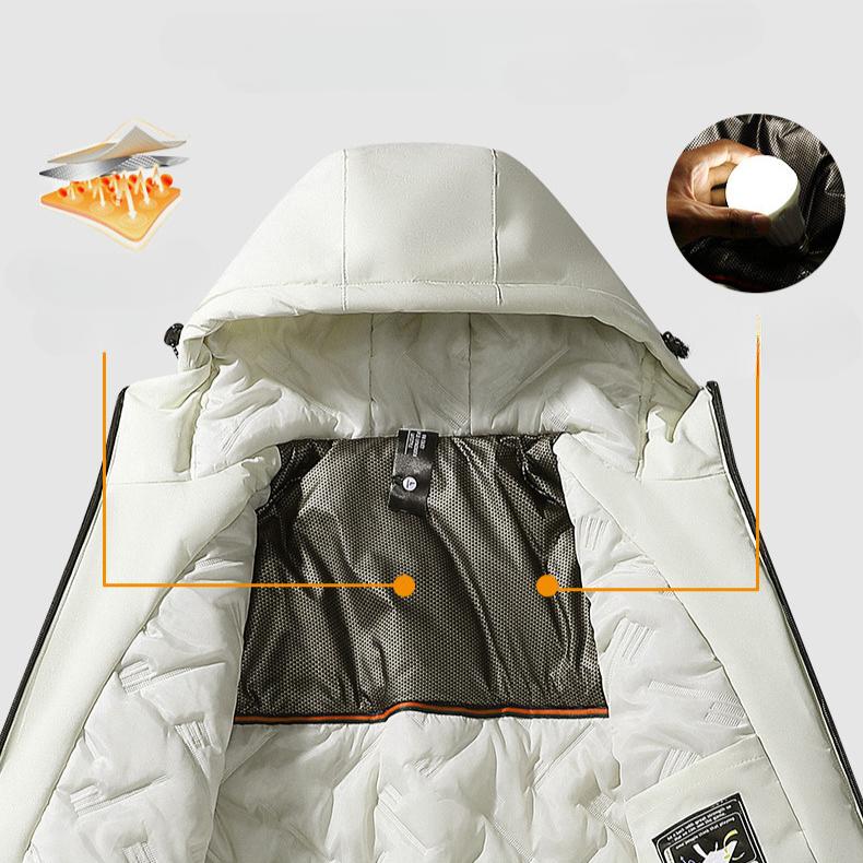 Мужская осенне-зимняя флисовая куртка с графеновым покрытием, утолщенная, теплая хлопковая одежда, ветрозащитная и водонепроницаемая, для альпинизма
