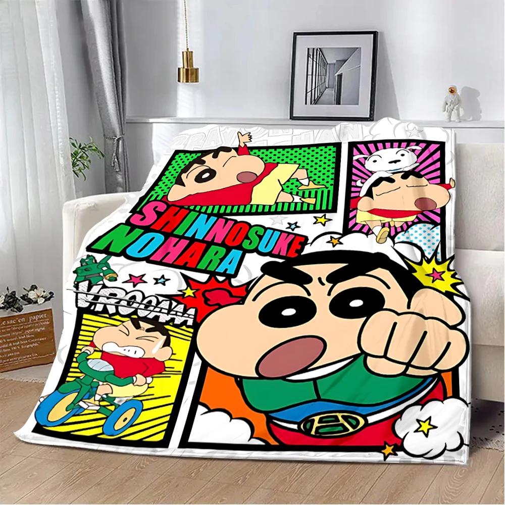 Crayon-ShinS chanS Printed Blanket Picnic Blankets Warm Blanket Soft and Comfortable Blanket Home Travel Birthday Gift