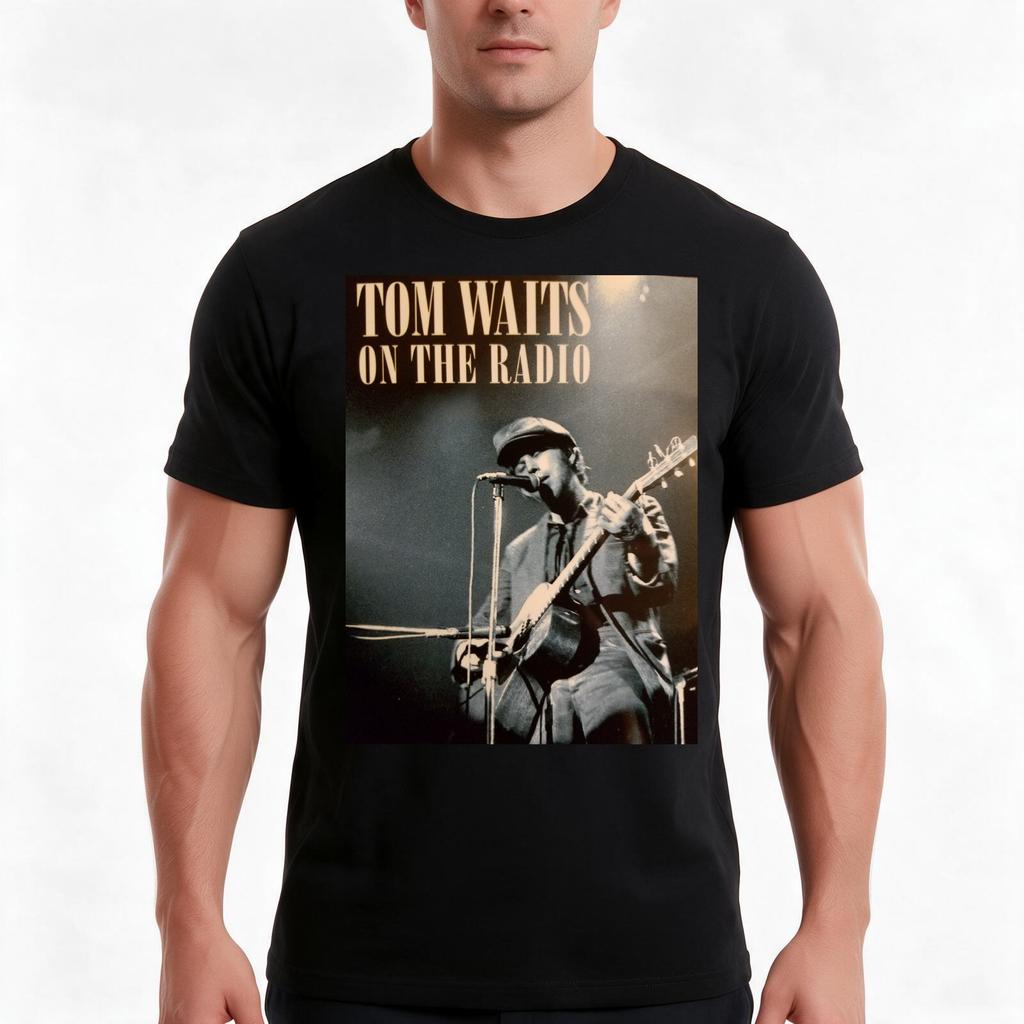 Tom Waits 10 Tshirt Summer Casual Cotton Tee Oversized Streetwear Tops Vintage Graphic Print Loose Fit Short Sleeve