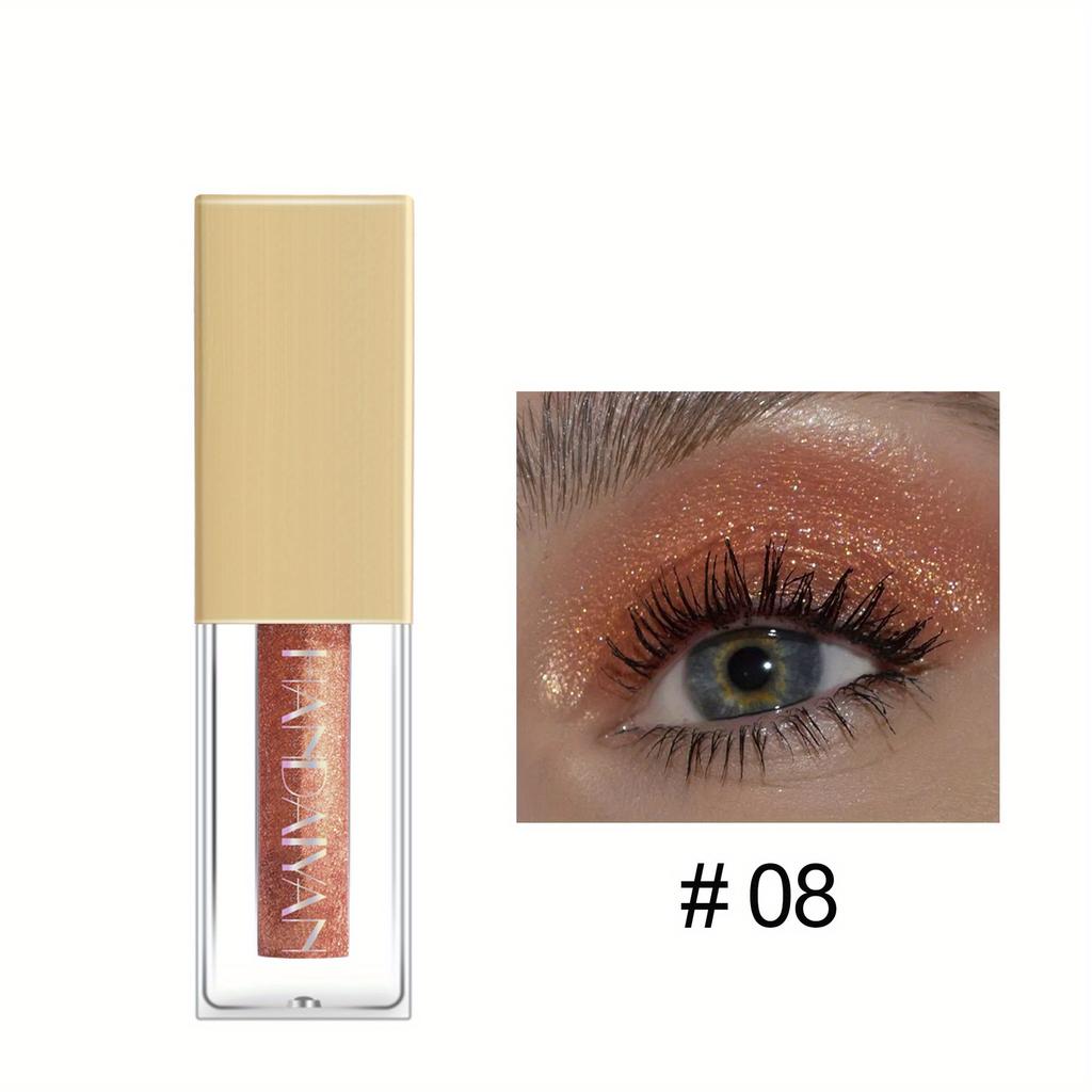 Нелегко размазать тени для век, цветные тени с блестками, перламутровые тени для век, жидкие окрашивающие жидкие блестящие тени для век, стойкий мерцающий макияж