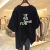Cotton bear print short-sleeved t-shirt women's summer new loose casual top bottoming shirt