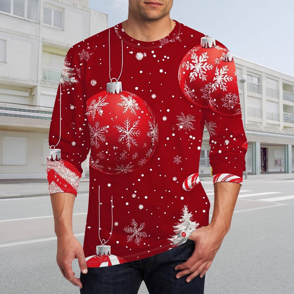 Men's T Shirt O-Neck Clothing Apparel Outdoor Long Sleeve Print Fashion Designer Vintage